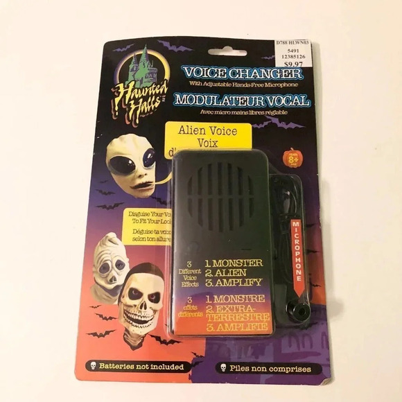 Haunted Halls Alien  Voice Changer Hands Free Microphone Halloween - Picture 12 of 12